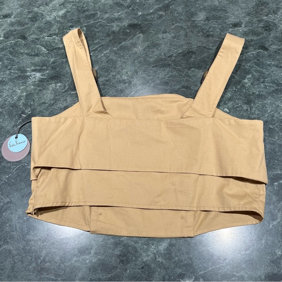 NWT Eva Franco Trench Buttoned Blouse 16W US/20W UK Khacki Anthropologie Plus - Picture 7 of 14